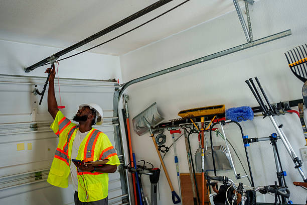 Professional Garage Door Panel Replacement technician working in Morton, MS